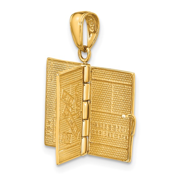 Gold Polished Passport Pendant
