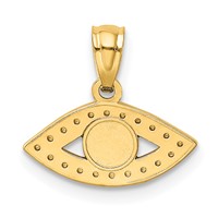 14K Yellow Gold Enameled Eye Pendant view 3