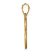 14K Yellow Gold Script Letter E Initial Pendant view 2