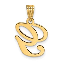 14KY Script Letter G Initial Pendant view 3