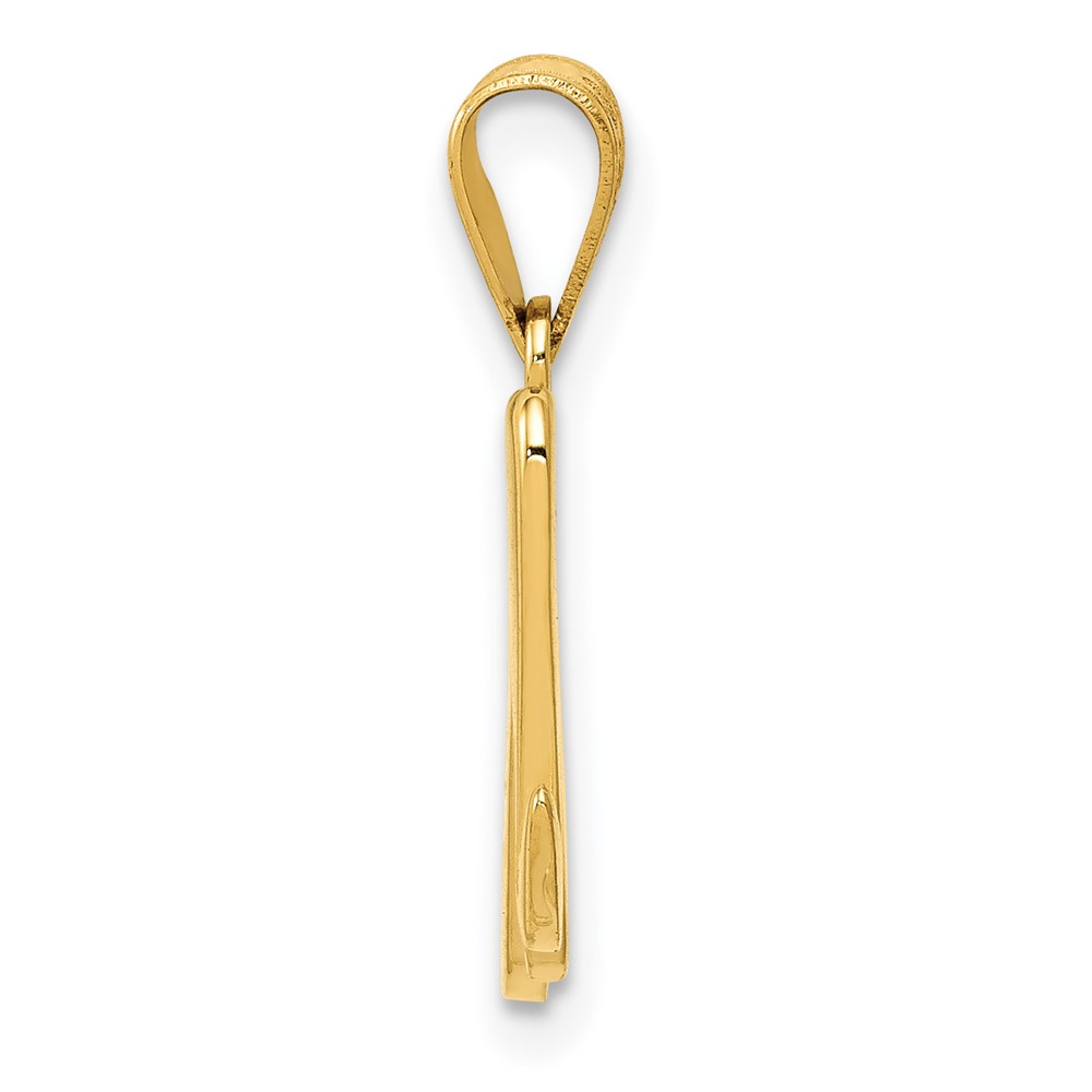 14KY Script Letter M Initial Pendant (YC993M)