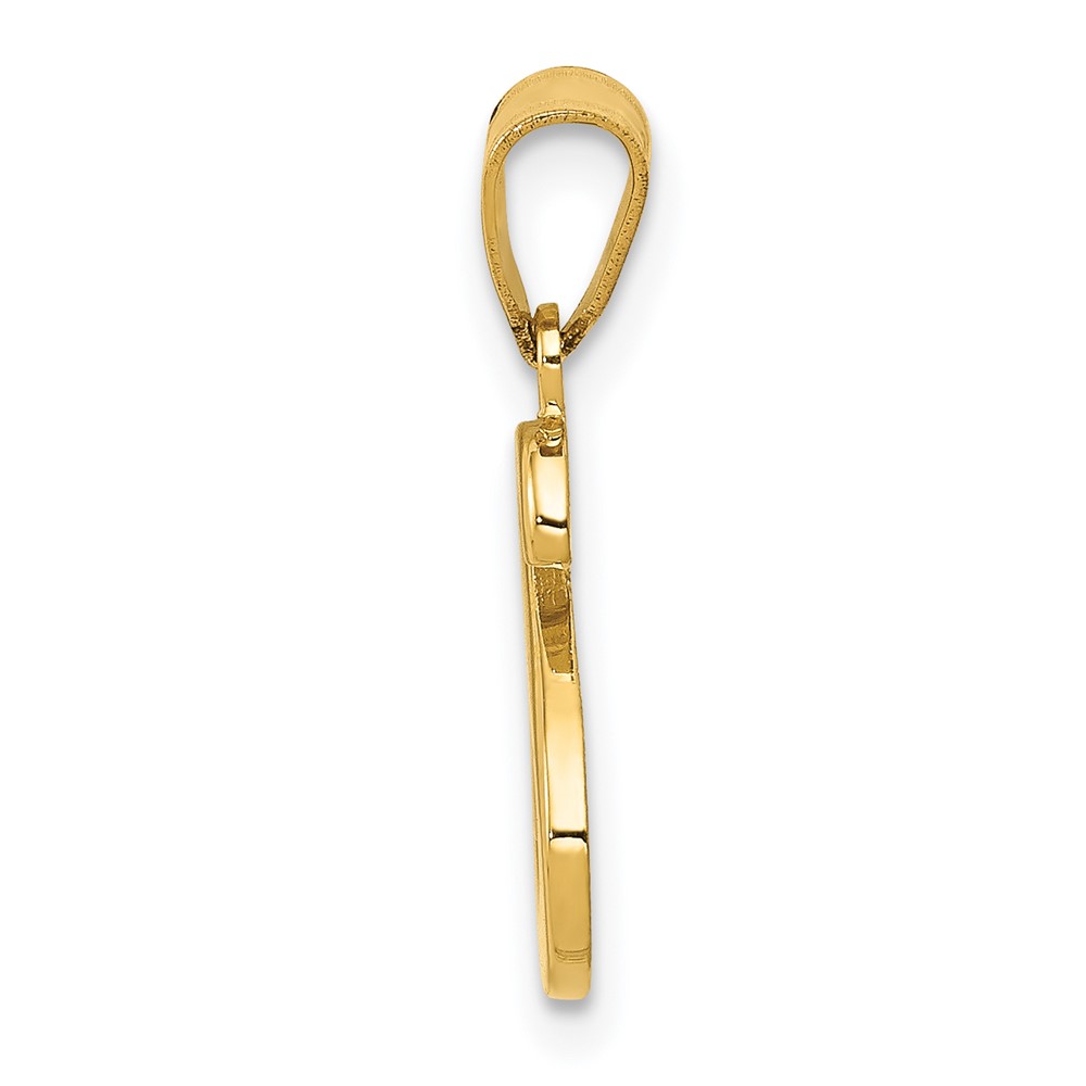 14KY Script Letter S Initial Pendant (YC993S)