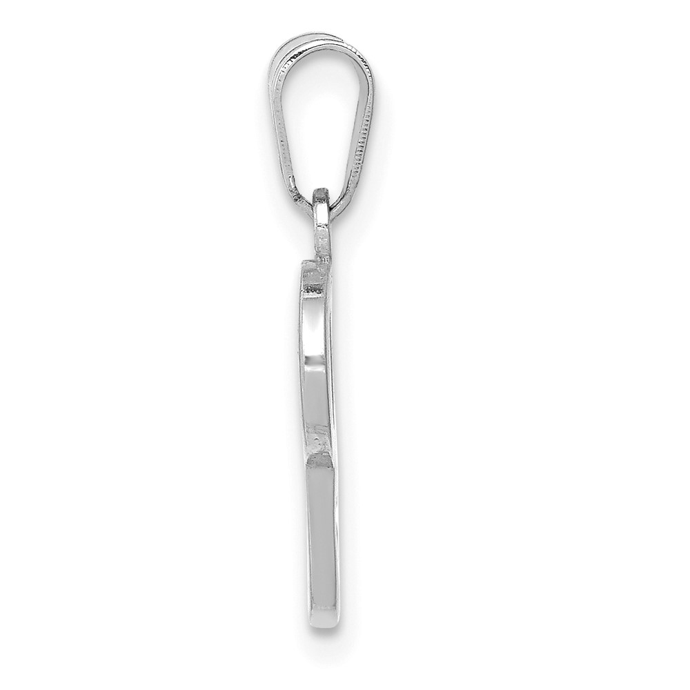 14KW White Gold Script Letter P Initial Pendant (YC993WP)