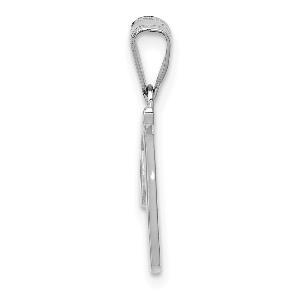 14KW White Gold Script Letter T Initial Pendant (YC993WT)