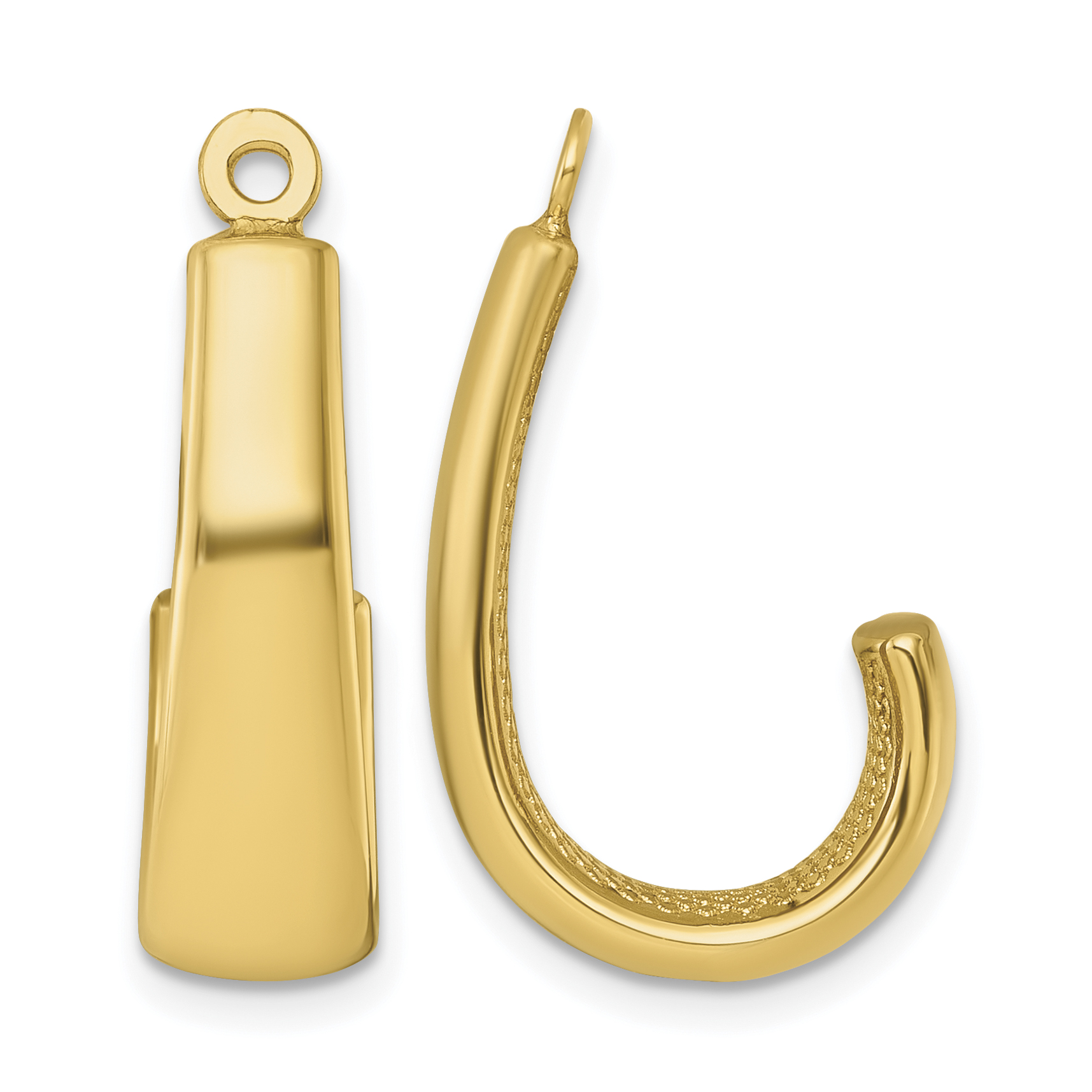 14k J Hoop Earring Jackets (YE1101)