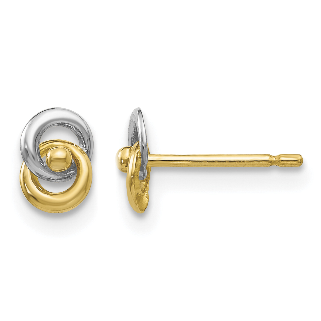 14k & Rhodium Love Knot Ear (YE138)