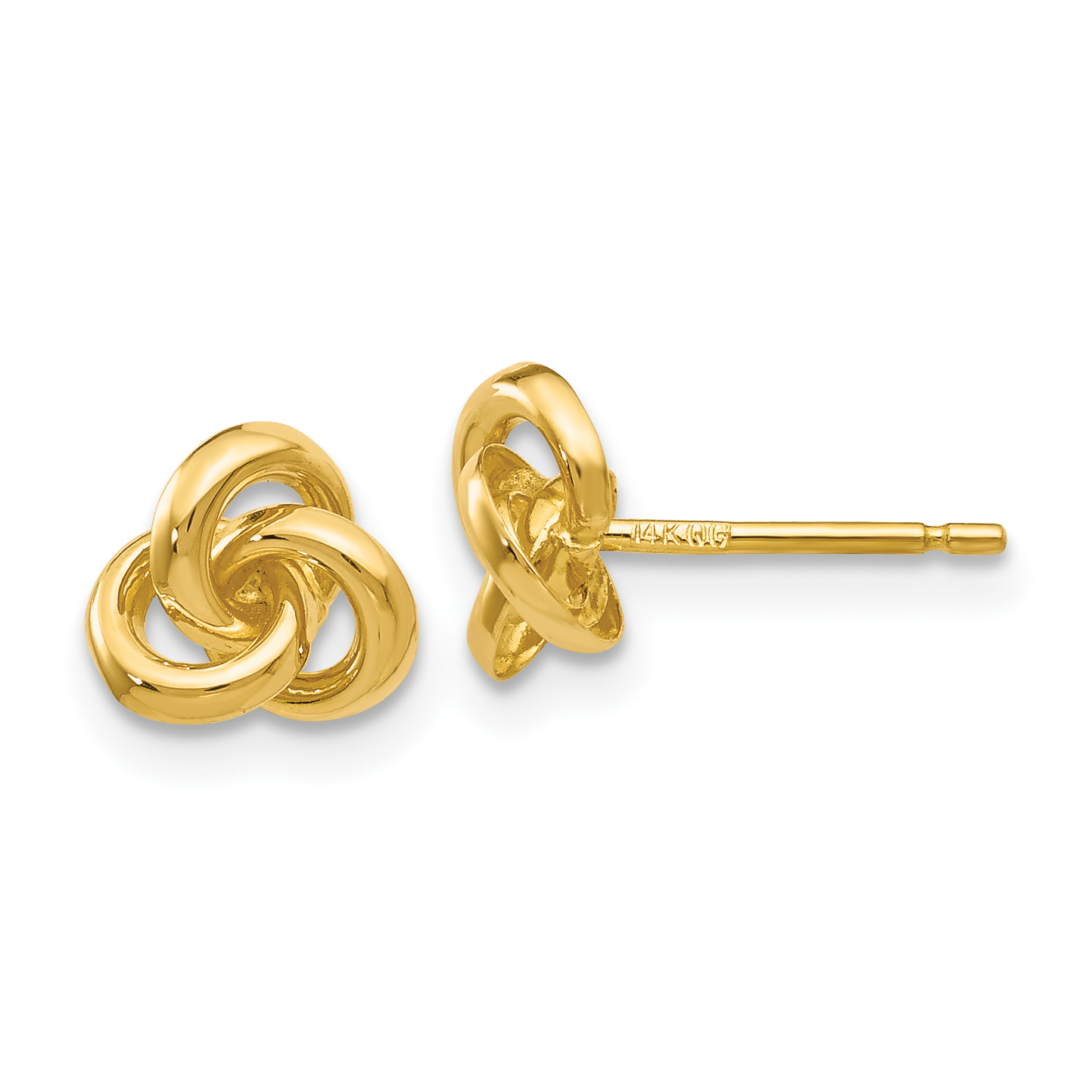 14k Trinity Knot Earrings (YE146)