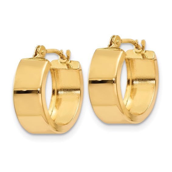 14k 5x10mm Polished Hoop Earrings