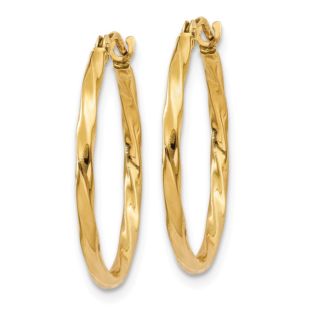14k Twist Hoop Earrings (YE1502)