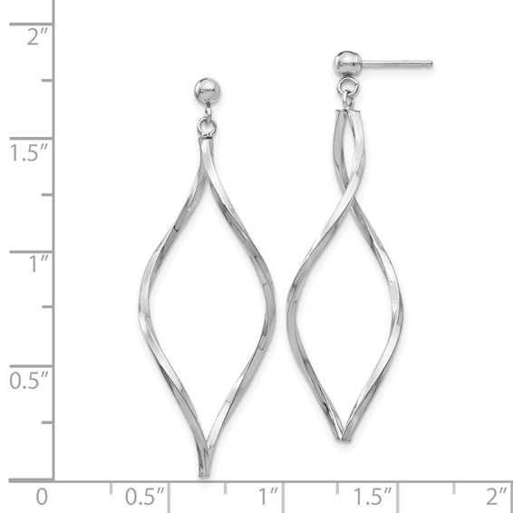 Gols Twist Dangle Shepard Hook Earrings