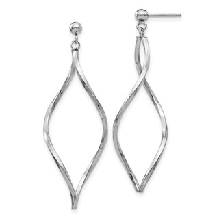 Gols Twist Dangle Shepard Hook Earrings