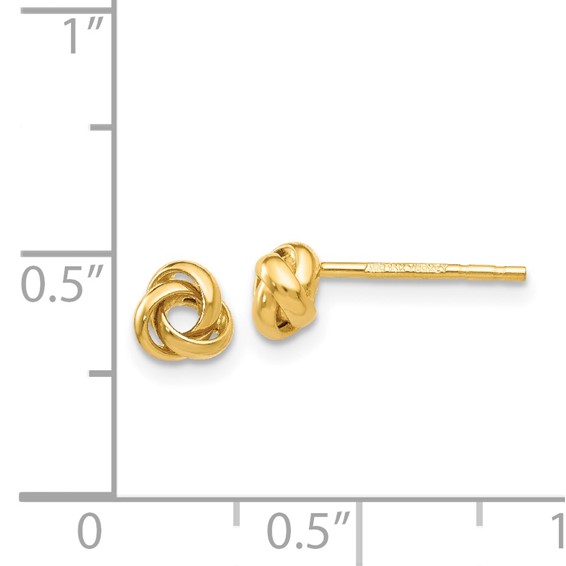 Gold Love Knot Post Earrings