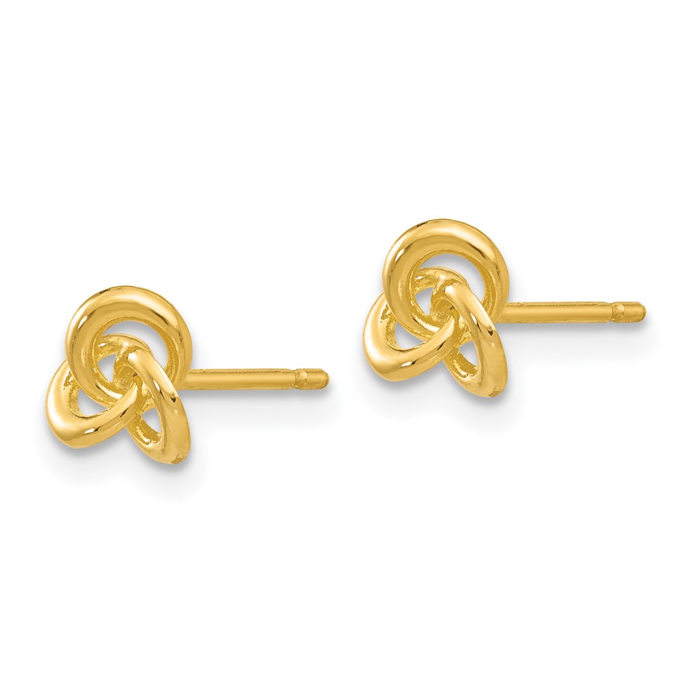 14k Polished Trinity Knot Post Earrings (YE1707)