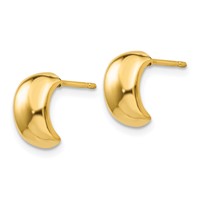 14K Polished Fancy Post Earrings view 2