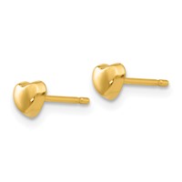 14K Polished Heart Post Earrings view 2