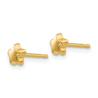 14K Polished Small Star Post Earrings view 2