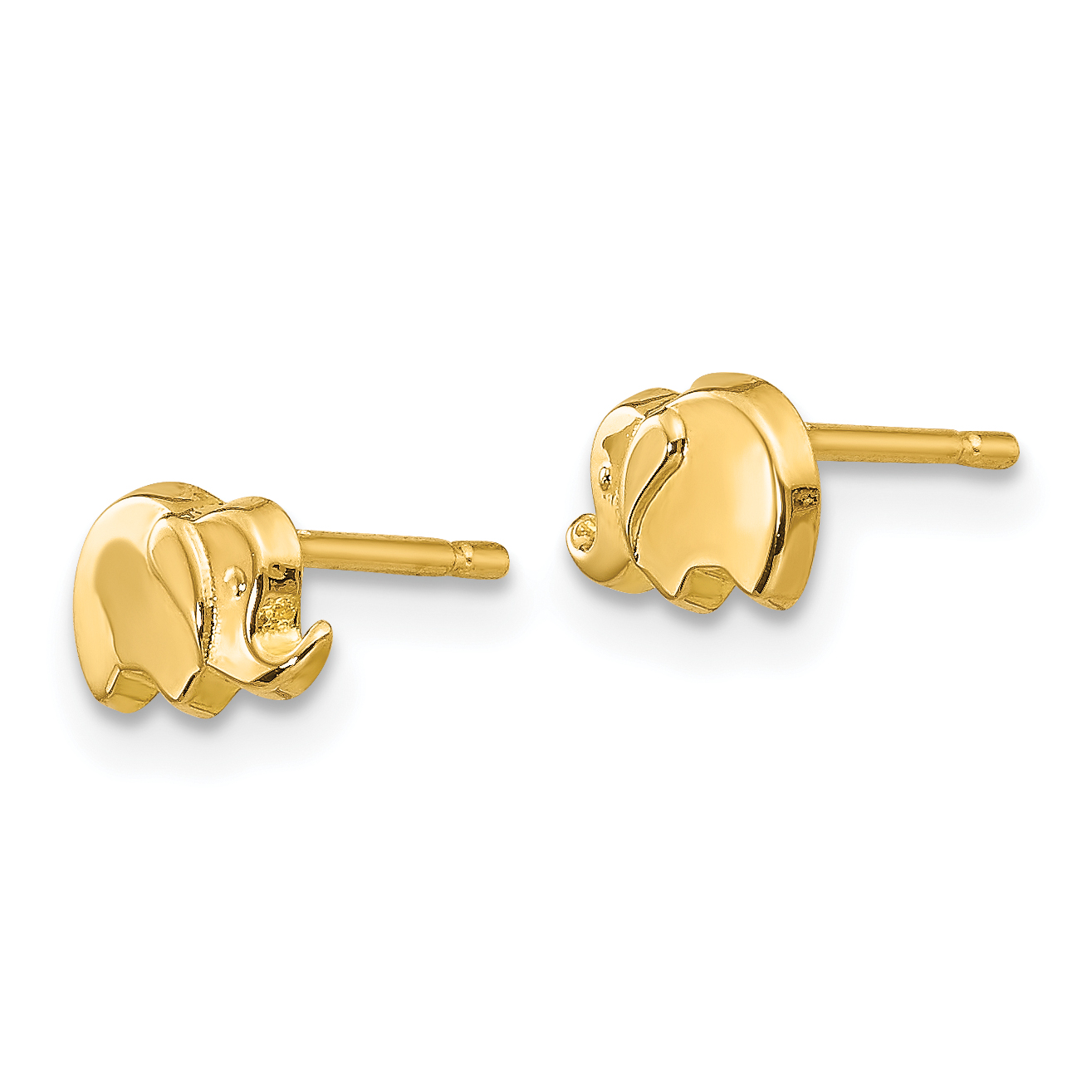 14k Polished Elephant Post Earrings YE1759 detailed image 2