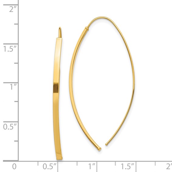 Gold Bar Threader Earrings