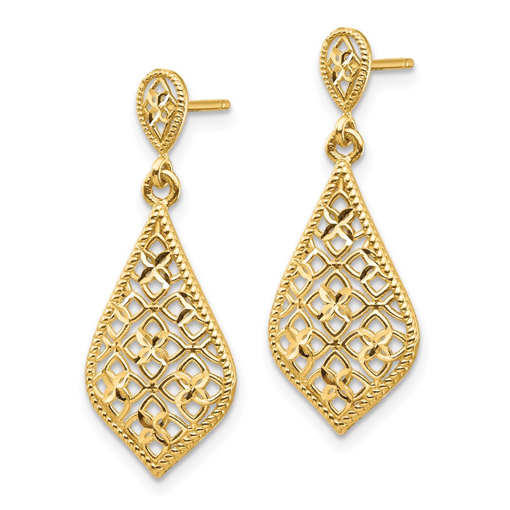 14K Fancy Dangle Post Earrings (YE1861)