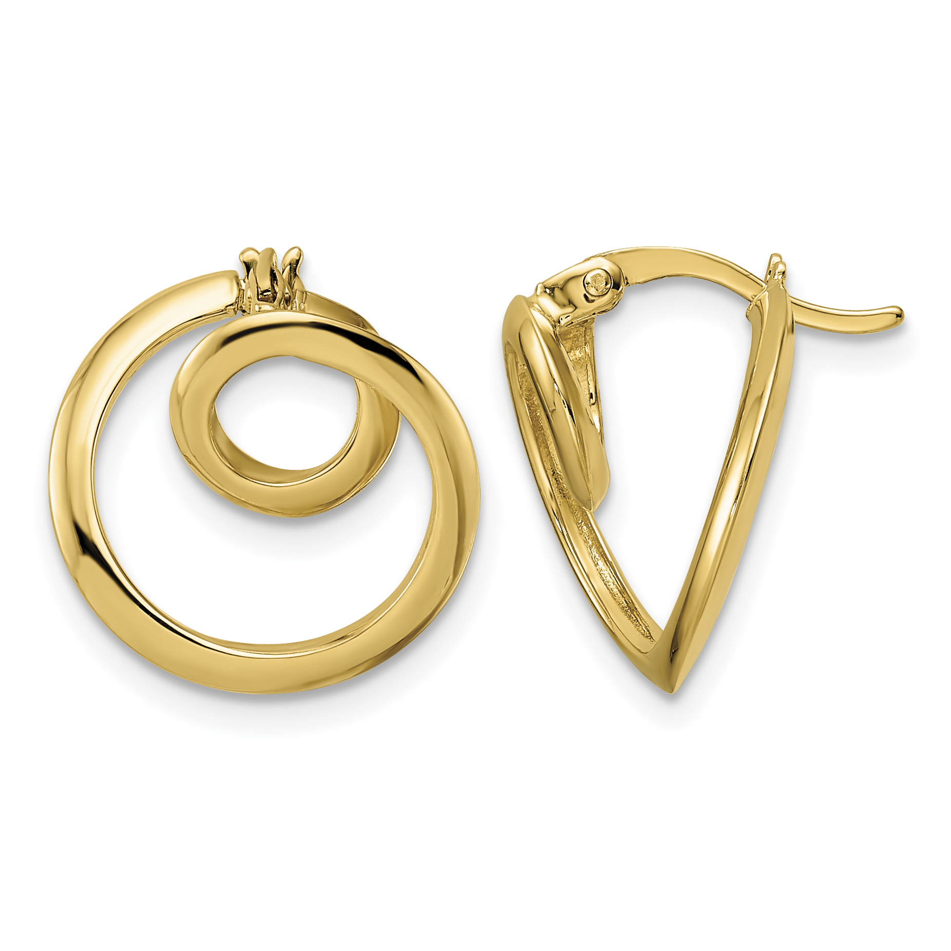 14k Polished Circle Earrings (YE1912)