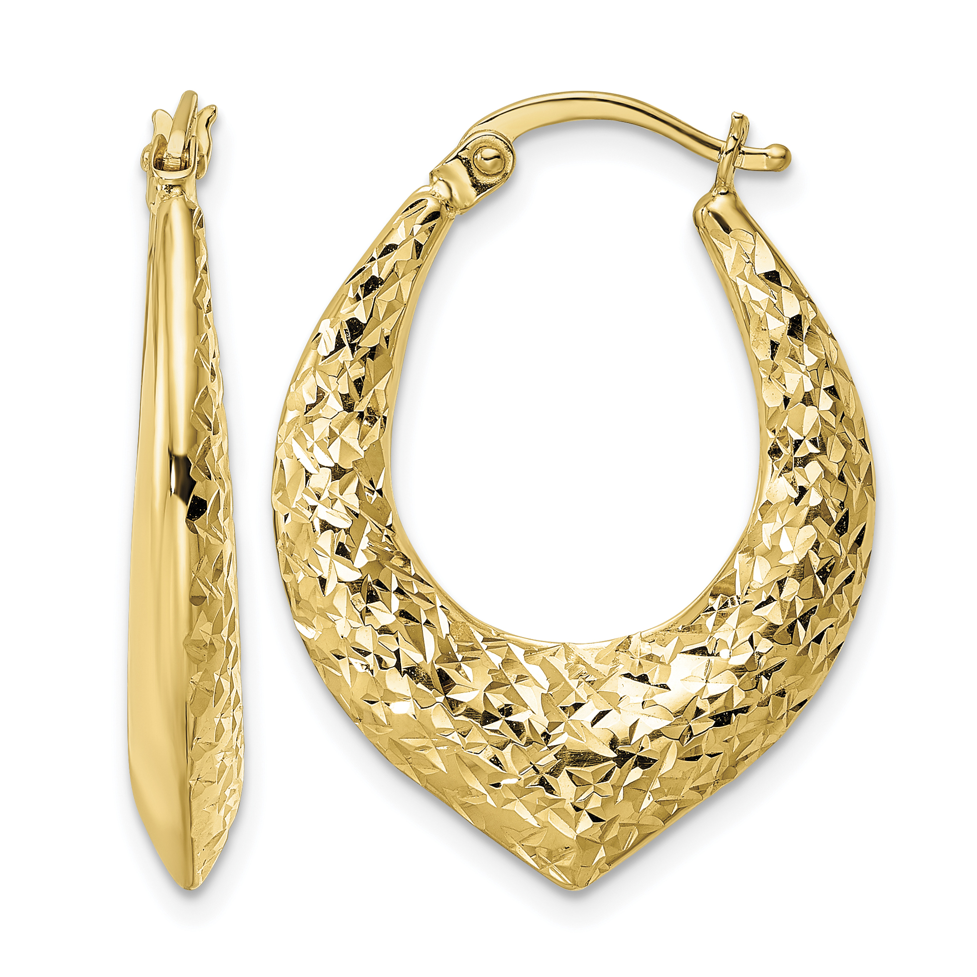 14k D/C Hoop Earring (YE1917)