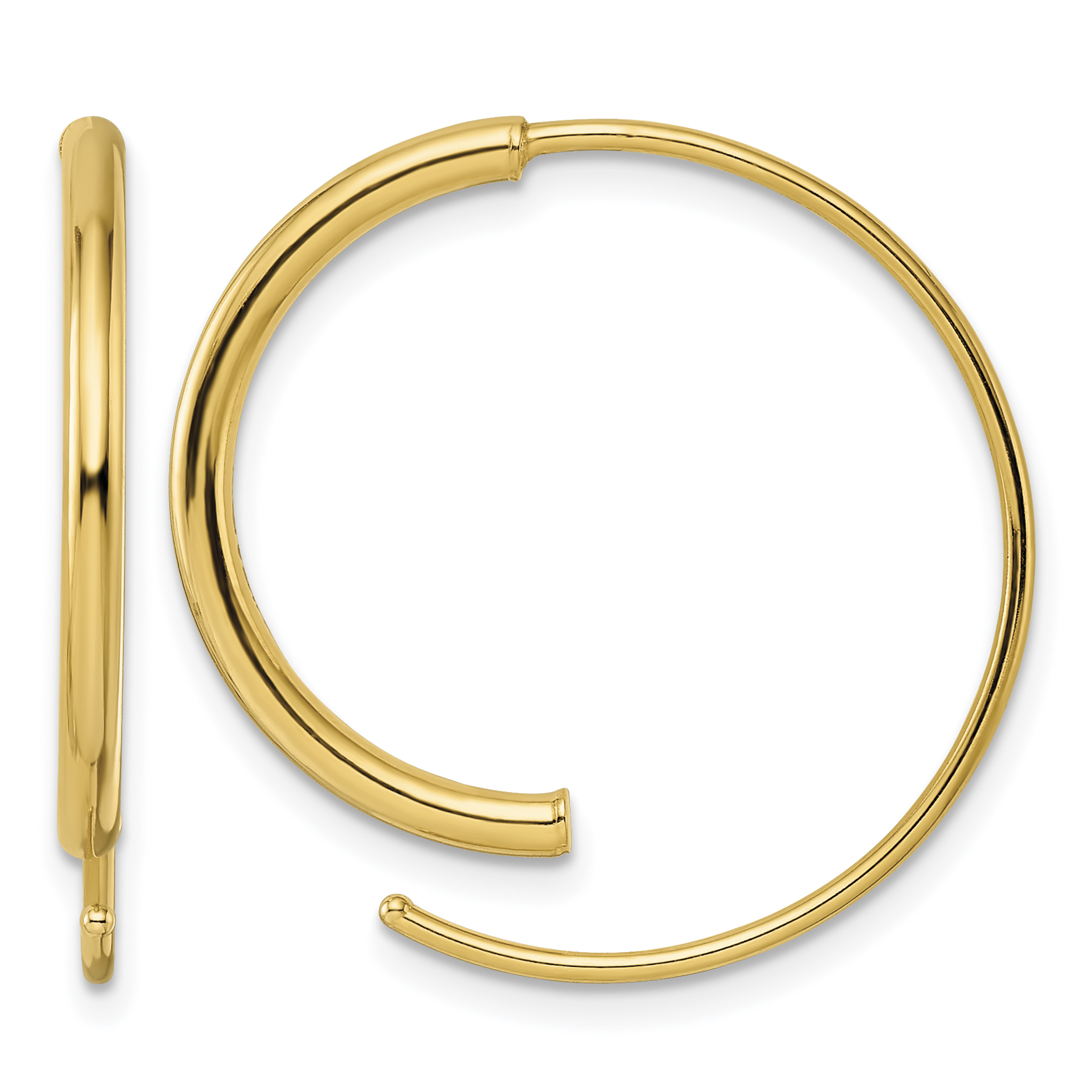 14k Polished Threader Earrings (YE1922)