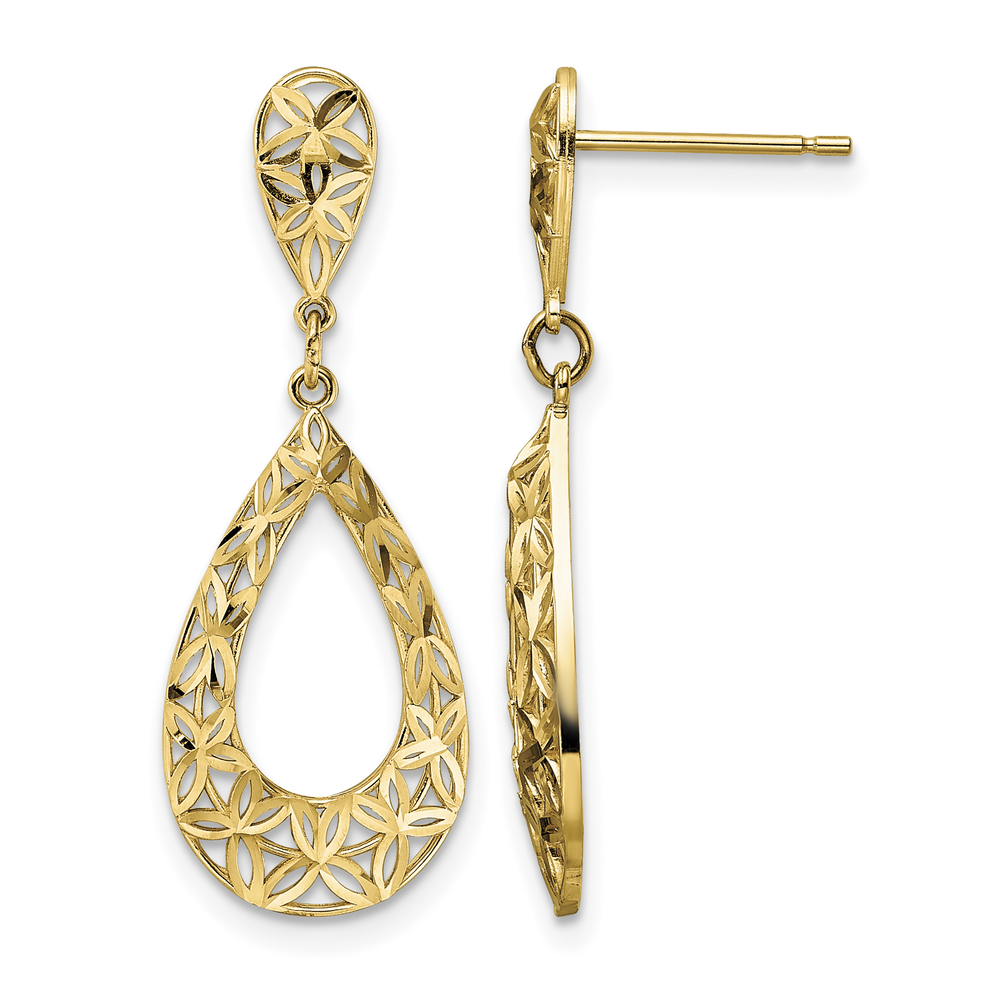 14k D/C Dangle Post Earrings (YE1934)