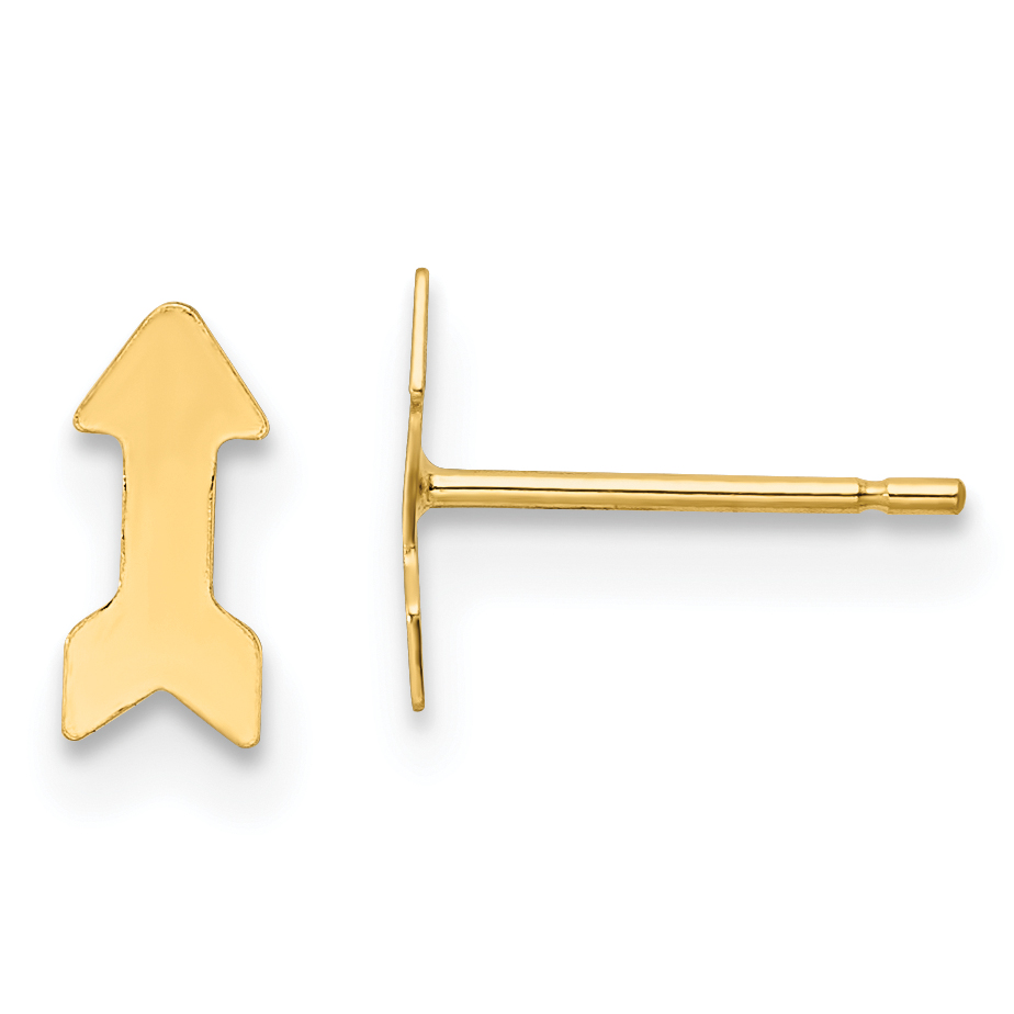 14K Polished Arrow Post Earrings (YE2039)