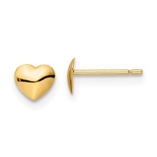 Gold Heart Post Earrings