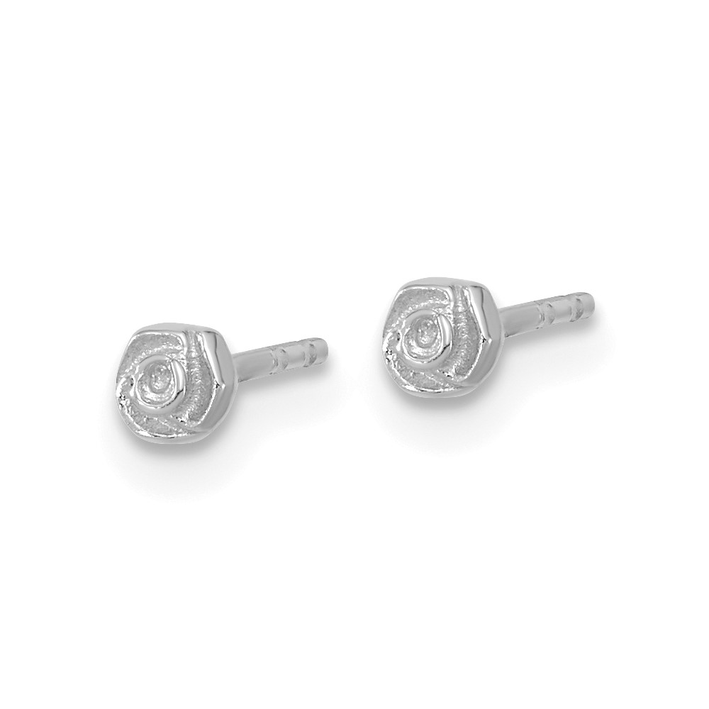 14KW Polished Rose Post Earrings (YE2077)