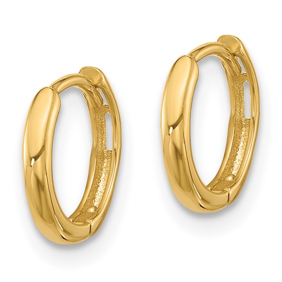 Gold Circle Hinged Hoop Earrings