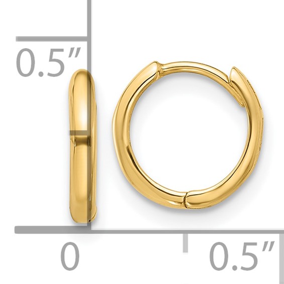 Gold Circle Hinged Hoop Earrings