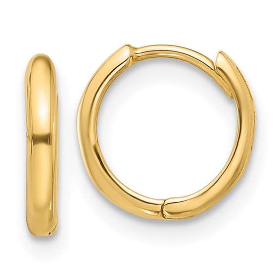 Gold Circle Hinged Hoop Earrings