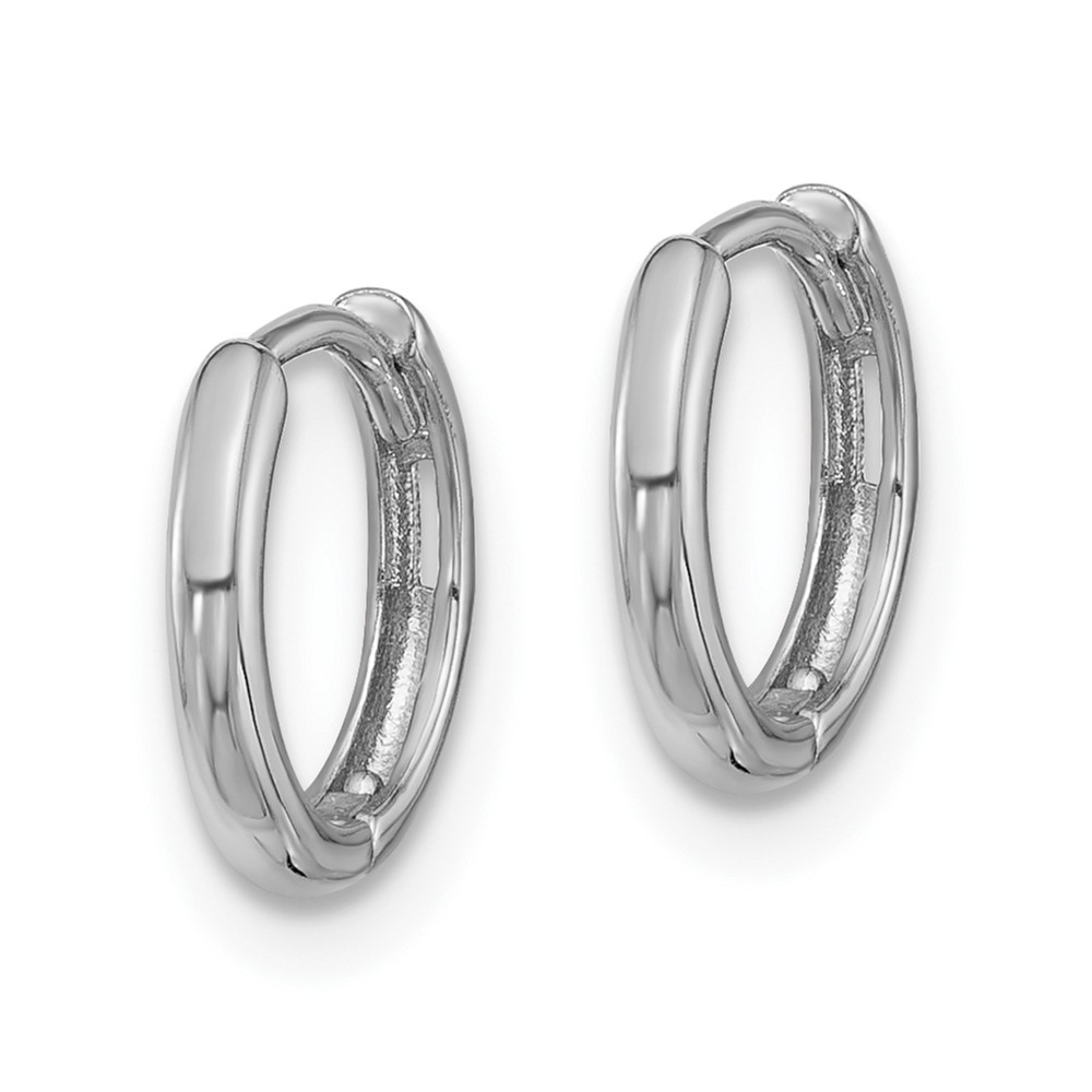 14K White Gold Hinged Hoop Earrings (YE2149)