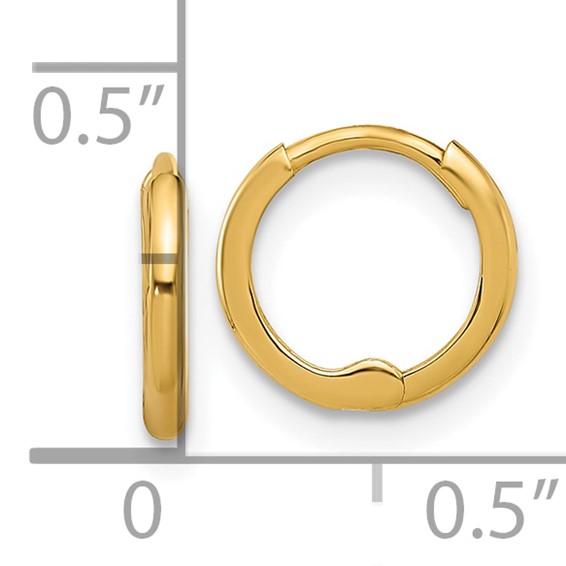 Gold Hinged Hoop Earrings