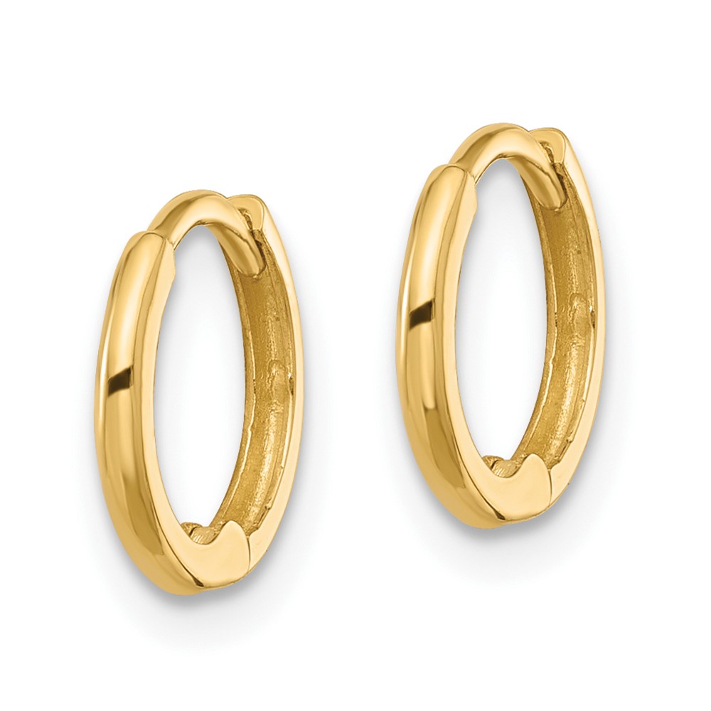 14k Polished 1.45x11mm Hinged Huggie Hoop Earrings (YE2152)