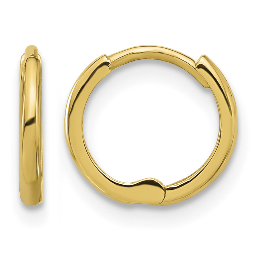 14k Polished 1.45x11mm Hinged Huggie Hoop Earrings (YE2152)