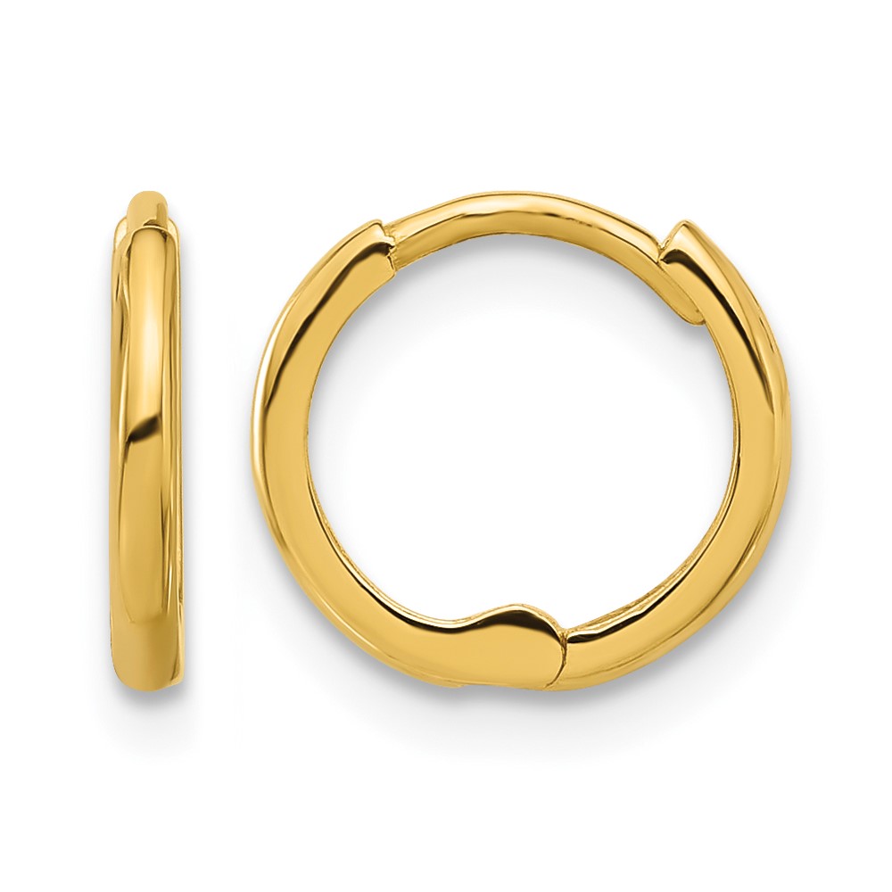 14k Polished 1.45x11mm Hinged Huggie Hoop Earrings (YE2152)