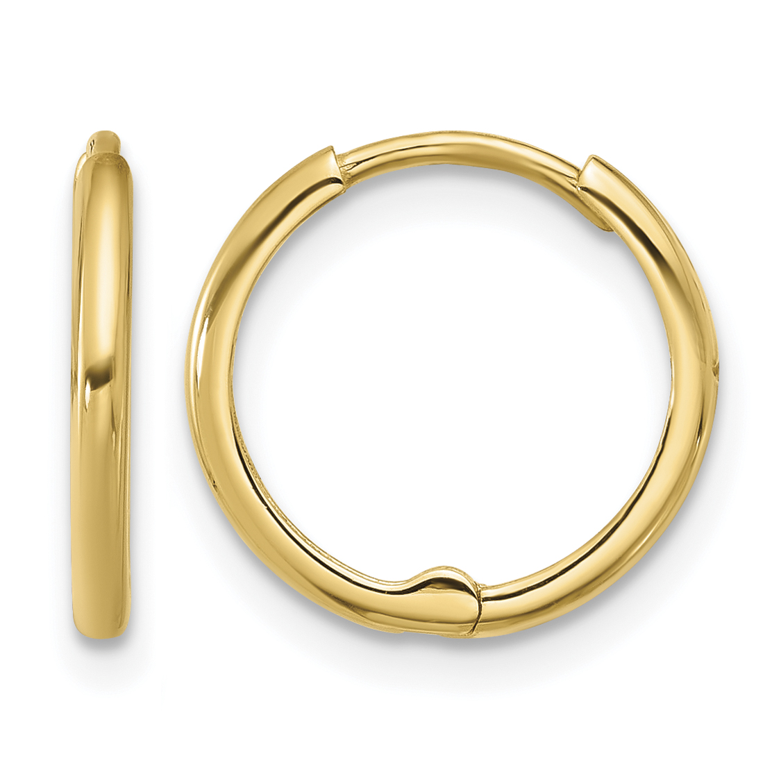 14k Polished 1.45x14mm Hinged Huggie Hoop Earrings (YE2154)