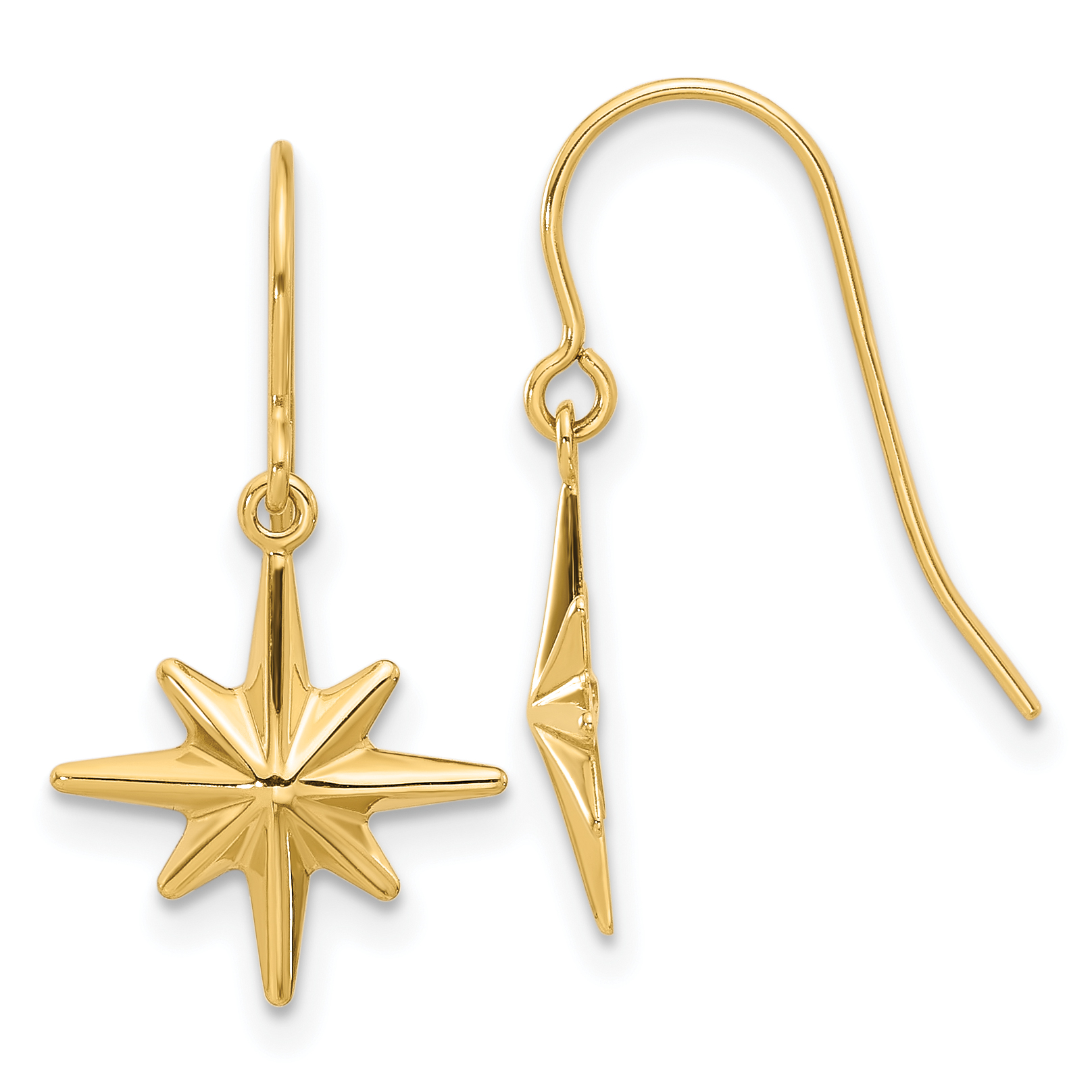 14K Dangle Star Earrings | J.C.'s Jewelry