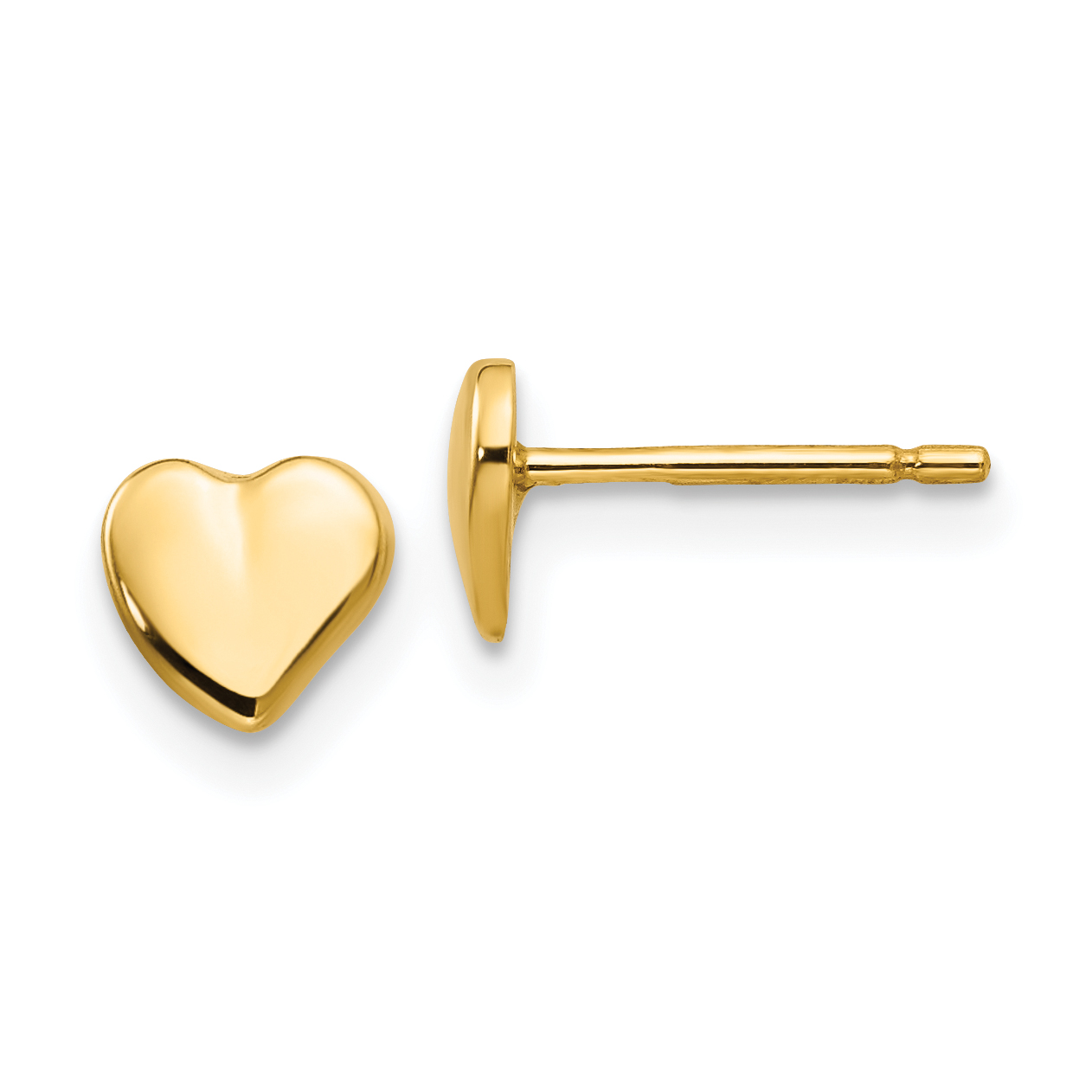 14K Heart Earrings (YE301)