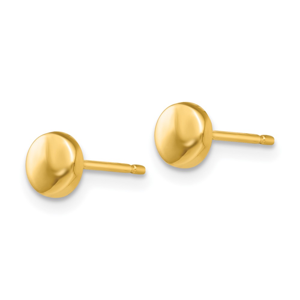 14k Polished Half Ball Post Earrings (YE314)