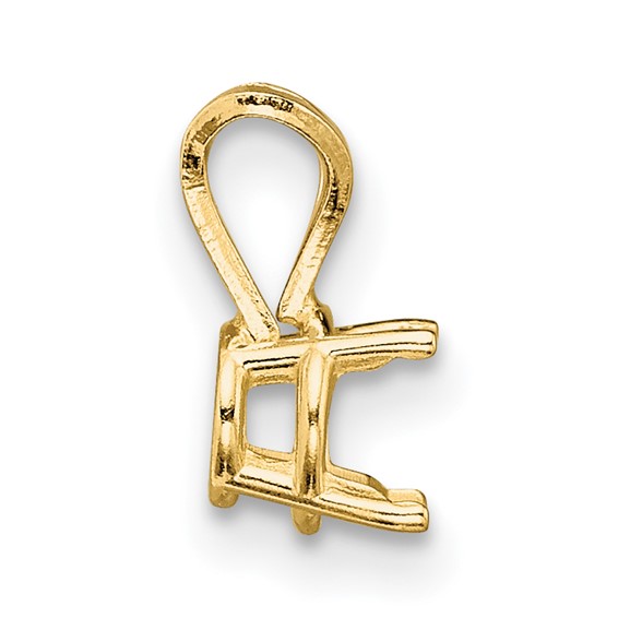 14ky Round 4-Prong Cast Heavy Weight .35ct. Pendant Setting