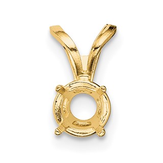 14ky Round 4-Prong Cast Heavy Weight .35ct. Pendant Setting