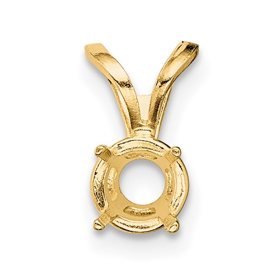 14ky Round 4-Prong Cast Heavy Weight .35ct. Pendant Setting