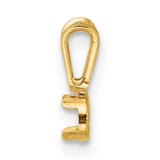 14ky 3mm Round Bezel Pendant Setting