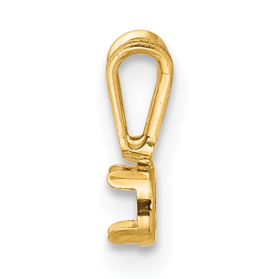 14ky 3mm Round Bezel Pendant Setting