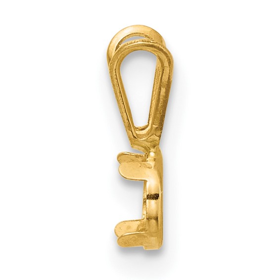 14ky 4mm Round Bezel Pendant Setting