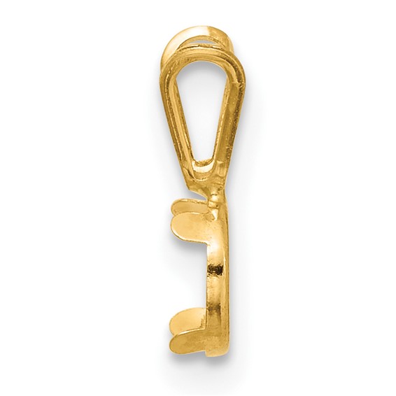 14ky 5mm Round Bezel Pendant Setting