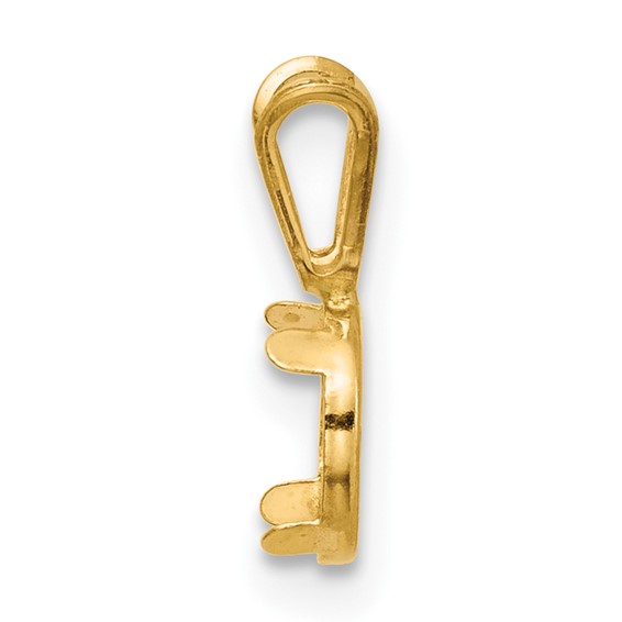 14ky 6mm Round Bezel Pendant Setting